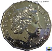 50 Cents - Elizabeth II 4th Portrait - National Service obverse image