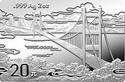 20 Yuan New look of Hong Kong - Suspension bridge, China, 1998 reverse image