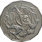 50 Cents - Elizabeth II 4th Portrait - Year of the Monkey, Australia, 2016 reverse image