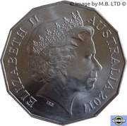 50 Cents - Elizabeth II 4th Portrait - 12 - Ford Australia - The Manufacturing ERA obverse image