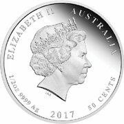 50 Cents - Elizabeth II 4th Portrait - 1917 The Grim Path Back obverse image