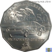 50 Cents - Elizabeth II 4th Portrait - Holden High Octane - 1968 HK Monaro GTS 327, Australia, 2018 reverse image