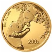 200 Yuan Panda, China, 2023 reverse image