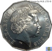 50 Cents - Elizabeth II 4th Portrait - Anzac Spirit - Devoted obverse image