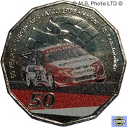 50 Cents - Elizabeth II 6th Portrait - 60 Years Supercars - Holden VS Commodore, Australia, 2020 reverse image