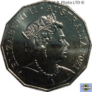 50 Cents - Elizabeth II 6th Portrait - 100 Years RAAF - P-40 Kittyhawk obverse image