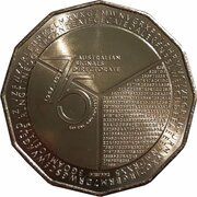 50 Cents - Elizabeth II 6th Portrait - 75th Anniversary Australian Signals Directorate, Australia, 2022 reverse image
