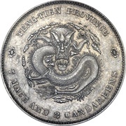 1 Yuan - Guangxu Pattern; aluminium reverse image