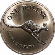 1 Dollar - Elizabeth II 3rd Portrait - Silver Kangaroo, Australia, 1994 reverse image