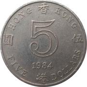 5 Dollars - Elizabeth II 2nd portrait, China, 1980-1984 reverse image