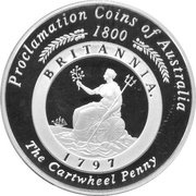 1 Dollar - Elizabeth II 4th Portrait - The Cartwheel Penny, Australia, 2000 reverse image
