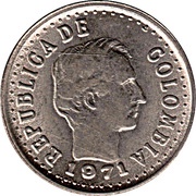 20 Centavos legend divided after "DE" obverse image