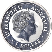 1 Dollar - Elizabeth II 4th Portrait - Year of the Horse - Silver Bullion Coin obverse image