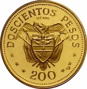 200 Pesos International Eucharistic Congress reverse image