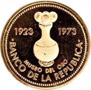1500 Pesos Gold Museum of Central Bank of Bogota reverse image