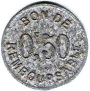50 Centimes Société Anonyme Token Coinage reverse image