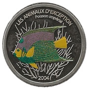 5 Francs Emperor fish, Republic of the Congo, 2004 reverse image
