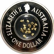 1 Dollar - Elizabeth II 3rd Portrait - 150th Anniversary Eureka Stockade - Silver Proof obverse image