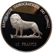 10 Francs Mountain Gorilla obverse image