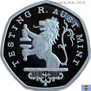 1 Dollar - Elizabeth II 4th Portrait - Masterpieces in Silver - Imperial Test Dollar, Australia, 2004 reverse image
