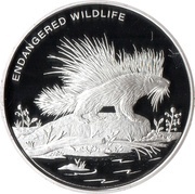 10 Franc Porcupine, Republic of the Congo, 2009 reverse image