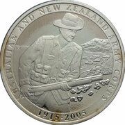 1 Dollar - Elizabeth II 4th Portrait - 90th Anniversary ANZAC, Australia, 2005 reverse image