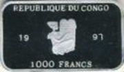 1000 Francs CFA FIFA World Cup 1998 obverse image
