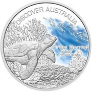 1 Dollar - Elizabeth II 4th Portrait - Discover Australia - Great Barrier Reef, Australia, 2006 reverse image