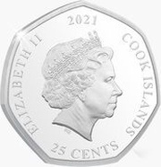 25 Cents - Elizabeth II Painting the Roses Red obverse image