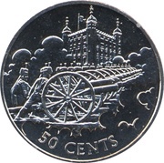 50 Cents - Elizabeth II Royal Artillery reverse image
