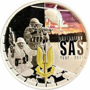 1 Dollar - Elizabeth II 4th Portrait - SAS 50th Anniversary - Silver Proof, Australia, 2007 reverse image