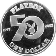 1 Dollar - Elizabeth II Playboy, Cook Islands, 2003 reverse image