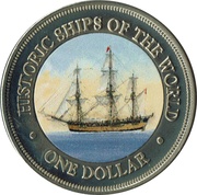 1 Dollar - Elizabeth II Endeavor, Cook Islands, 2003 reverse image