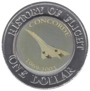 1 Dollar - Elizabeth II Concorde, Cook Islands, 2003 reverse image