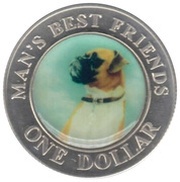 1 Dollar - Elizabeth II Boxer, Cook Islands, 2003 reverse image