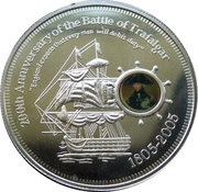 1 Dollar - Elizabeth II Battle of Trafalgar, Cook Islands, 2005 reverse image