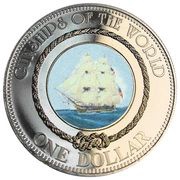 1 Dollar - Elizabeth II Chesapeake, Cook Islands, 2006 reverse image