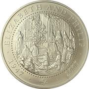 1 Dollar - Elizabeth II Diamond Wedding Anniversary, Cook Islands, 2007 reverse image