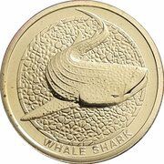 1 Dollar - Elizabeth II 4th Portrait - Whale Shark, Australia, 2008 reverse image