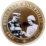 1 Dollar - Elizabeth II Diamond Wedding, Cook Islands, 2009 reverse image