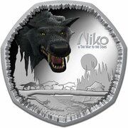 1 Dollar - Elizabeth II Black Wolf, Cook Islands, 2010 reverse image