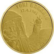1 Dollar - Elizabeth II Yuri Gagarin, Cook Islands, 2011 reverse image