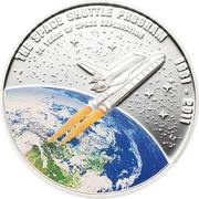1 Dollar - Elizabeth II The Space Shuttle Program, Cook Islands, 2012 reverse image