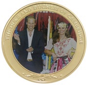 1 Dollar - Elizabeth II Prince William and Catherine Middleton, Cook Islands, 2012 reverse image