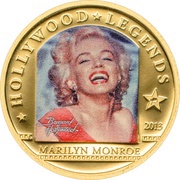 1 Dollar - Elizabeth II Marilyn Monroe, Cook Islands, 2013 reverse image