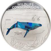 1 Dollar - Elizabeth II Humpback Whale, Cook Islands, 2013 reverse image