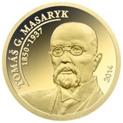 1 Dollar - Elizabeth II Tomáš Garrigue Masaryk, Cook Islands, 2014 reverse image