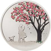 1 Dollar - Elizabeth II Cherry Blossom Globe, Cook Islands, 2017 reverse image