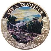 1 Dollar - Elizabeth II Coelophysis, Cook Islands, 2017 reverse image