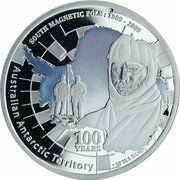 1 Dollar - Elizabeth II 4th Portrait - South Magnetic Pole, Australia, 2009 reverse image